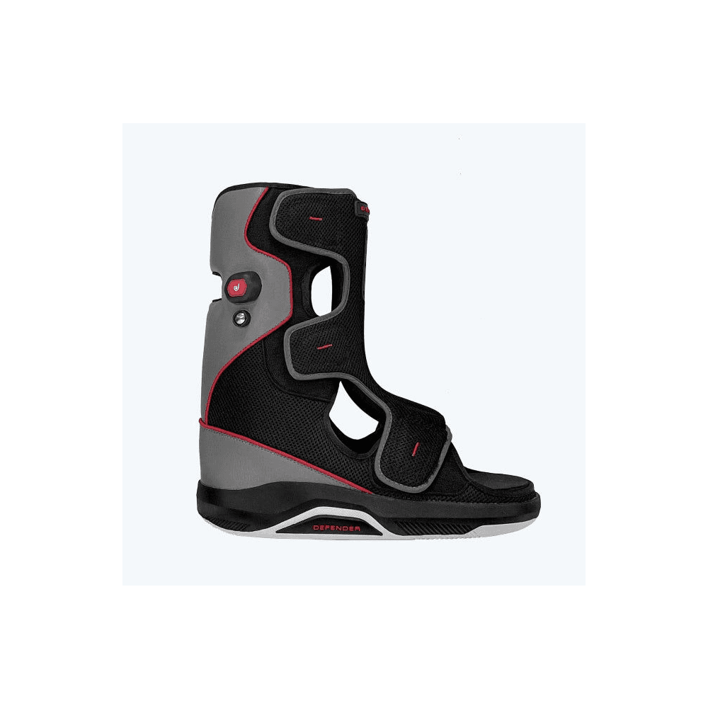 The Foot Defender protective boot for foot wounds shown in detail